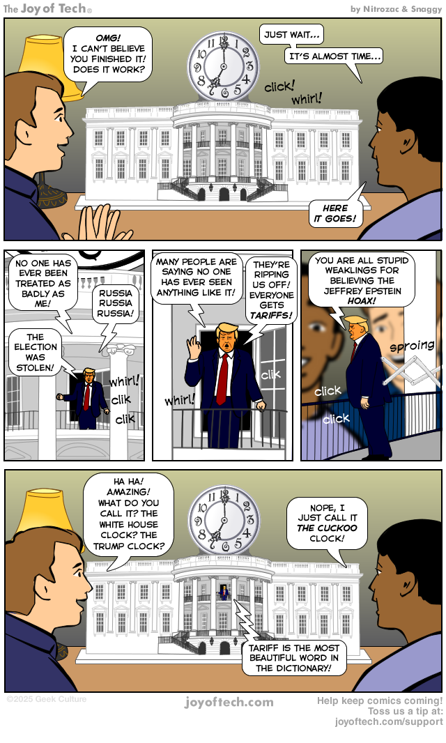 A White House clock.